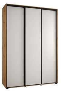 Szafa przesuwna wysoka Davos 1 180, gÅ. 60 cm artisan + biaÅy + czarny