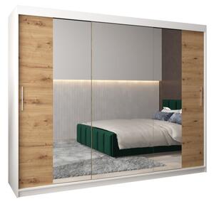 Szafa przesuwna garderoba Tokyo 2 250 wys. 200 cm biaÅy + artisan