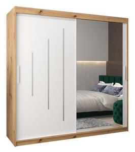 Szafa przesuwna garderoba York 2 200 wys. 200 cm artisan + biaÅy
