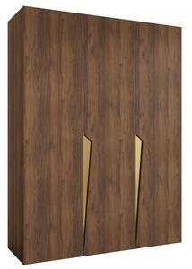 Szafa uchylna otwierana Piano 1 150 wys. 202 cm orzech warmia + u. zÅoty