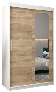Szafa przesuwna garderoba Promo T2 120 wys. 200 cm biaÅy + sonoma