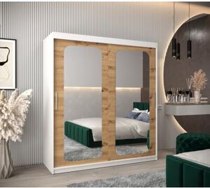 Szafa przesuwna garderoba Promo T3 180 wys. 200 cm biaÅy + artisan
