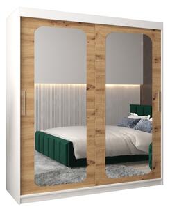 Szafa przesuwna garderoba Promo T3 180 wys. 200 cm biaÅy + artisan