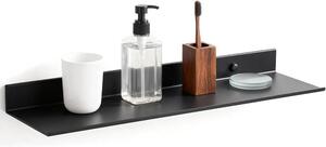 Półka ścienna 40 cm, Czarna, Metalowa Floating Shelf, 40x12 cm, do Kuchni