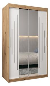 Szafa przesuwna garderoba York 1 120 wys. 200 cm artisan + biaÅy