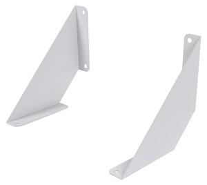 Półka ścienna 20 cm, 2 sztuki, żelazo, biała, do kuchni