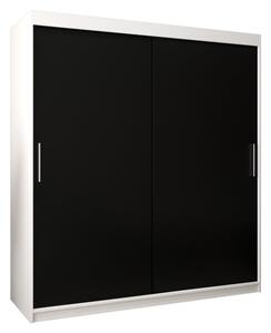 Szafa przesuwna garderoba Tokyo 180 wys. 200 cm biaÅy + czarny
