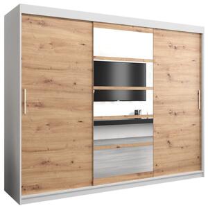 Szafa przesuwna garderoba Roma 1 250 wys. 200 cm biaÅy + artisan