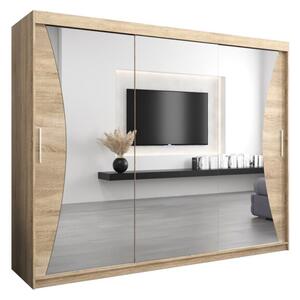 Szafa przesuwna garderoba Monaco 250 wys. 200 cm sonoma + sonoma