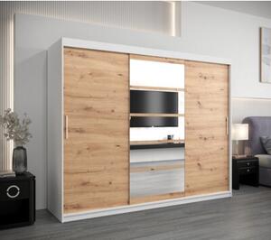 Szafa przesuwna garderoba Roma 1 250 wys. 200 cm biaÅy + artisan