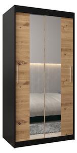 Szafa przesuwna garderoba Tokyo 1 100 wys. 200 cm czarny + artisan