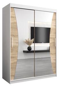 Szafa przesuwna garderoba Monaco 150 wys. 200 cm biaÅy + sonoma
