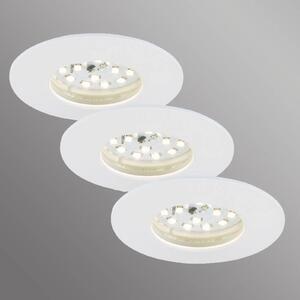 Briloner Oprawa wpuszczana LED Attach Dime, IP44, Set of 3, biała