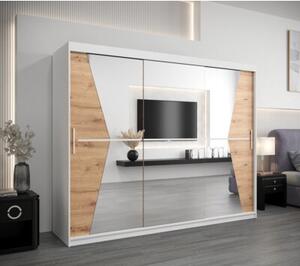 Szafa przesuwna garderoba Maroko 250 wys. 200 cm biaÅy + artisan