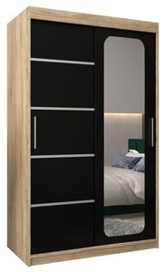 Szafa przesuwna garderoba Promo V2 120 wys. 200 cm sonoma + czarny