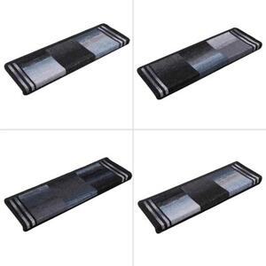 Samoprzylepne nakÅadki na schody 15 szt. 65x21x4cm czarno-szare