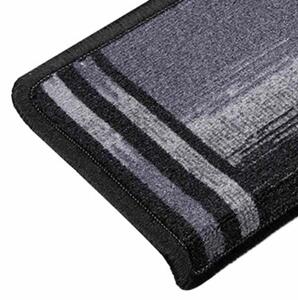 Samoprzylepne nakÅadki na schody 15 szt. 65x21x4cm czarno-szare