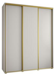 Szafa przesuwna wysoka Davos 1 190, gÅ. 60 cm biaÅy + biaÅy + zÅoty