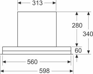 Okap BOSCH Serie 2 DBB63BC60 Czarny 65dB klasa D