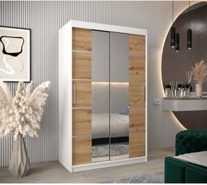 Szafa przesuwna garderoba Verona 4 120 wys. 200 cm biaÅy + artisan