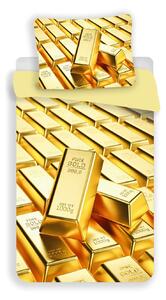 3D pościel z mikrofibry GOLD, żółta Rozmiar pościeli: 70 x 90 cm | 140 x 200 cm
