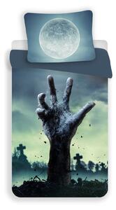 Pościel z mikrofibry 3D ZOMBIE, szara Rozmiar pościeli: 70 x 90 cm | 140 x 200 cm