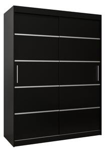 Szafa przesuwna garderoba Verona 1 150 wys. 200 cm czarny + czarny