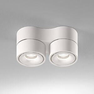Egger Licht Reflektor sufitowy LED Clippo Duo, 2-punktowy, biały, 2700K możliwość ściemniania, biały / opal, biuro, aluminium, nowoczesny