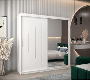 Szafa przesuwna garderoba York 2 200 wys. 200 cm biaÅy + biaÅy
