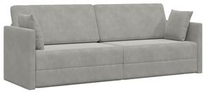 Sofa podÅogowa z funkcjÄ spania jasnoszary 213 x 70 x 77 cm