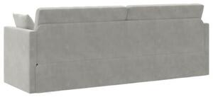 Sofa podÅogowa z funkcjÄ spania jasnoszary 213 x 70 x 77 cm