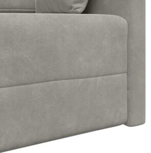 Sofa podÅogowa z funkcjÄ spania jasnoszary 213 x 70 x 77 cm