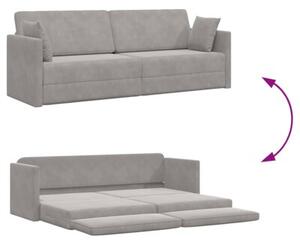 Sofa podÅogowa z funkcjÄ spania jasnoszary 213 x 70 x 77 cm