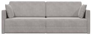 Sofa podÅogowa z funkcjÄ spania jasnoszary 213 x 70 x 77 cm