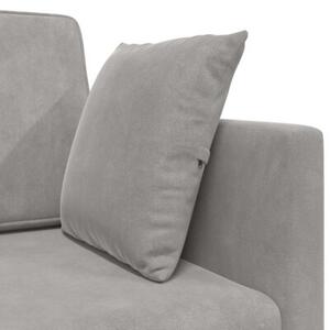 Sofa podÅogowa z funkcjÄ spania jasnoszary 213 x 70 x 77 cm