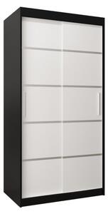 Szafa przesuwna garderoba Verona 1 100 wys. 200 cm czarny + czarny