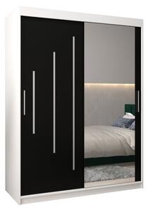 Szafa przesuwna garderoba York 2 150 wys. 200 cm biaÅy + czarny