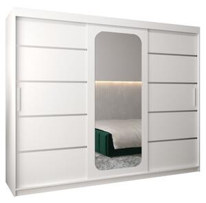 Szafa przesuwna garderoba Promo V2 250 wys. 200 cm biaÅy + biaÅy