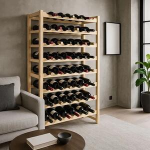 Wysoki drewniany regał na wino W4-K43