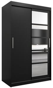 Szafa przesuwna garderoba Roma 1 120 wys. 200 cm czarny + czarny