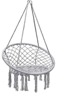 Verk 27127 Fotel wiszcy z frdzlami 120 kg, 60 cm, szary