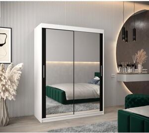 Szafa przesuwna garderoba Tokyo 3 150 wys. 200 cm biaÅy + czarny