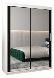 Szafa przesuwna garderoba Tokyo 3 150 wys. 200 cm biaÅy + czarny