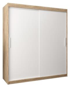 Szafa przesuwna garderoba Tokyo 180 wys. 200 cm sonoma + biaÅy