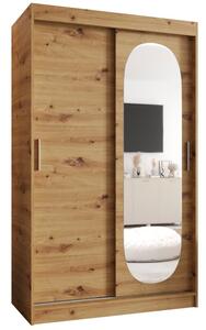 Szafa przesuwna z lustrem garderoba Royal 120 wys. 200 cm artisan