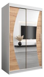 Szafa przesuwna garderoba Wave 120 wys. 200 cm biaÅy + artisan