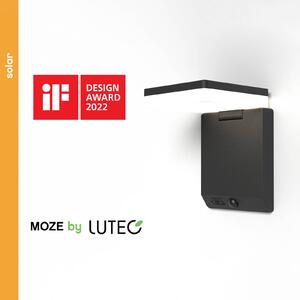 LUTEC Solarna lampa ścienna LED Moze, regulowana z czujnikiem