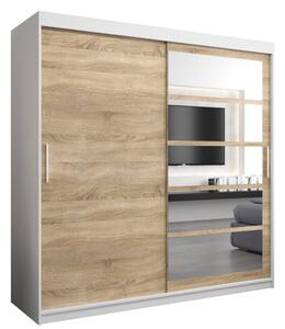 Szafa przesuwna garderoba Roma 1 200 wys. 200 cm biaÅy + sonoma