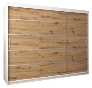 Szafa przesuwna garderoba Verona 1 250 wys. 200 cm biaÅy + artisan