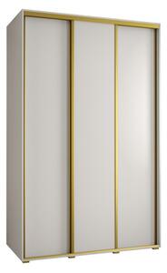 Szafa przesuwna wysoka Davos 1 150, gÅ. 60 cm biaÅy + biaÅy + zÅoty